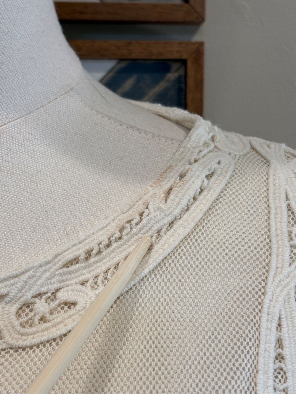 Free People I'm Pretty, Okay Top Ivory Lace size Medium - Picture 3 of 9